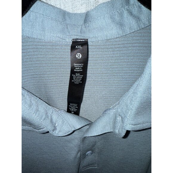 Lululemon Evolution Polo Short Sleeve Silverescent Size XXL - Picture 2 of 4